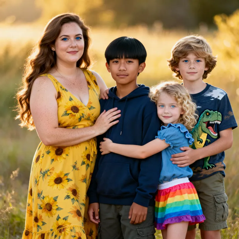 Charming Family Portrait: A Snapshot of Love