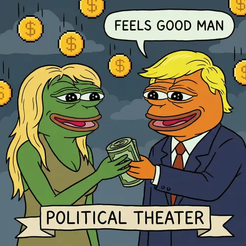 Stormy Daniels Taking Cash from Trump | Pepe Style Image