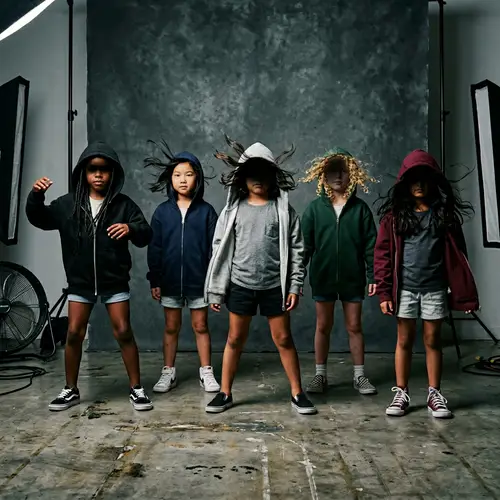 Windswept Photoshoot of 5 Stylish Girls