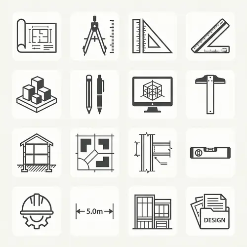 Architectural Structure Design Icons | Icon Set