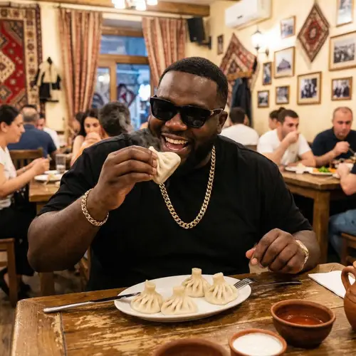 Notorious BIG Enjoys Khinkali: A Culinary Delight