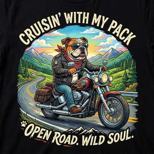 Cool Biker Dog T-Shirt Design | Trendy & Fun