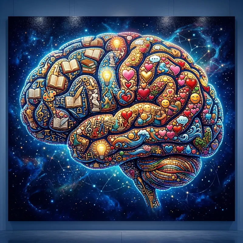 Mind Mosaic: Human Brain Symbols of Cognition & Creativity