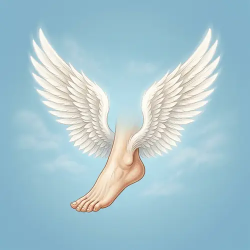Angel Wings Foot Icon - Serenity and Peace