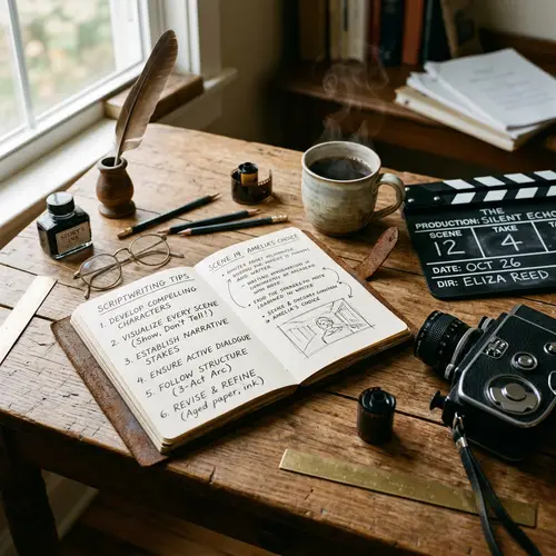 Professional Script Writing Scene | Script-Writing Tips, Coffee & Filmmaking Gear
