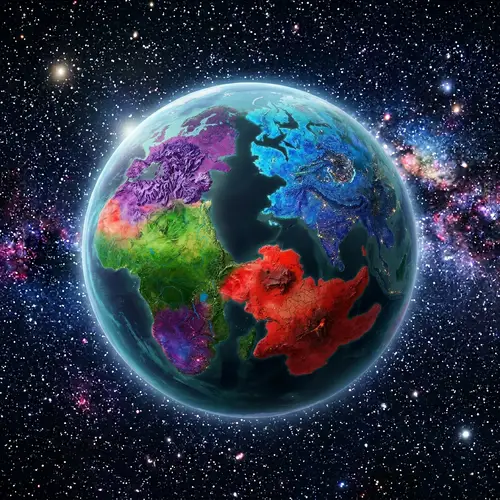 Exotic Planet Design: Vibrant Colors & Details