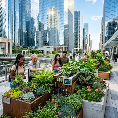 Urban Plant Life in Modern Setting | Diversity of Plants & Tech