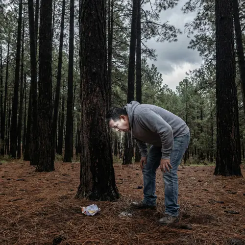 Hispanic Man Vomiting in Pine Park - Disturbing Scene
