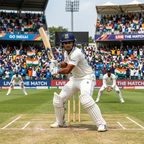 Passionate 18-Year-Old Asian Cricket Player on the Pitch