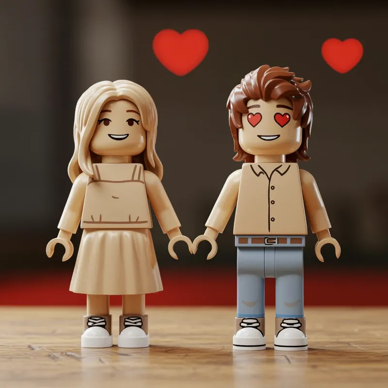 Lego Love Couple: Heartfelt Connection