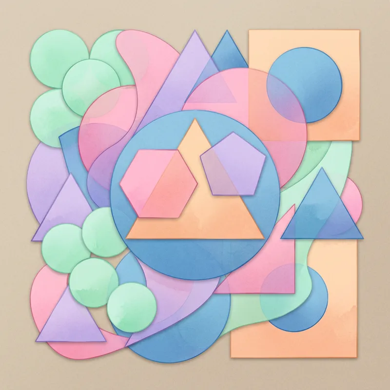 Vibrant Abstract Geometric Art Composition