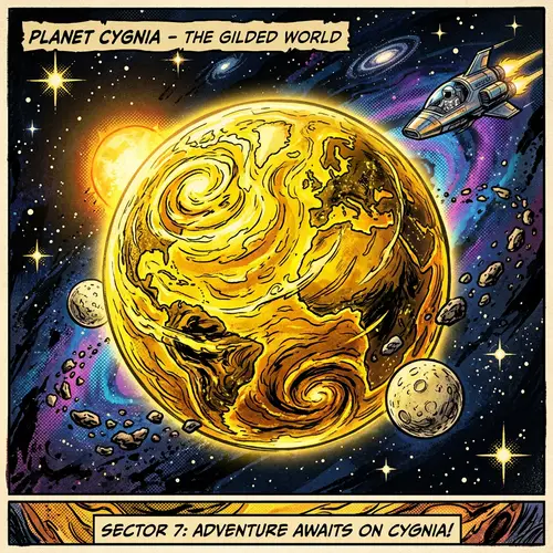 Yellow Comic-Style Planet Creation