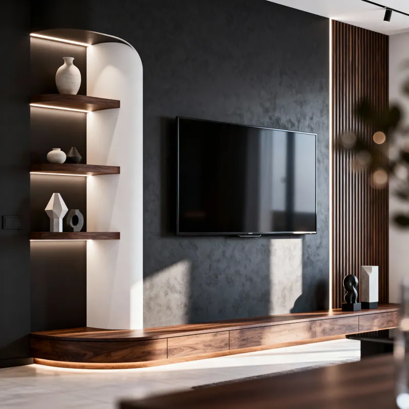 Stylish Modern Corner Media Wall Design Ideas Stylish Modern Corner Media Wall Design Ideas