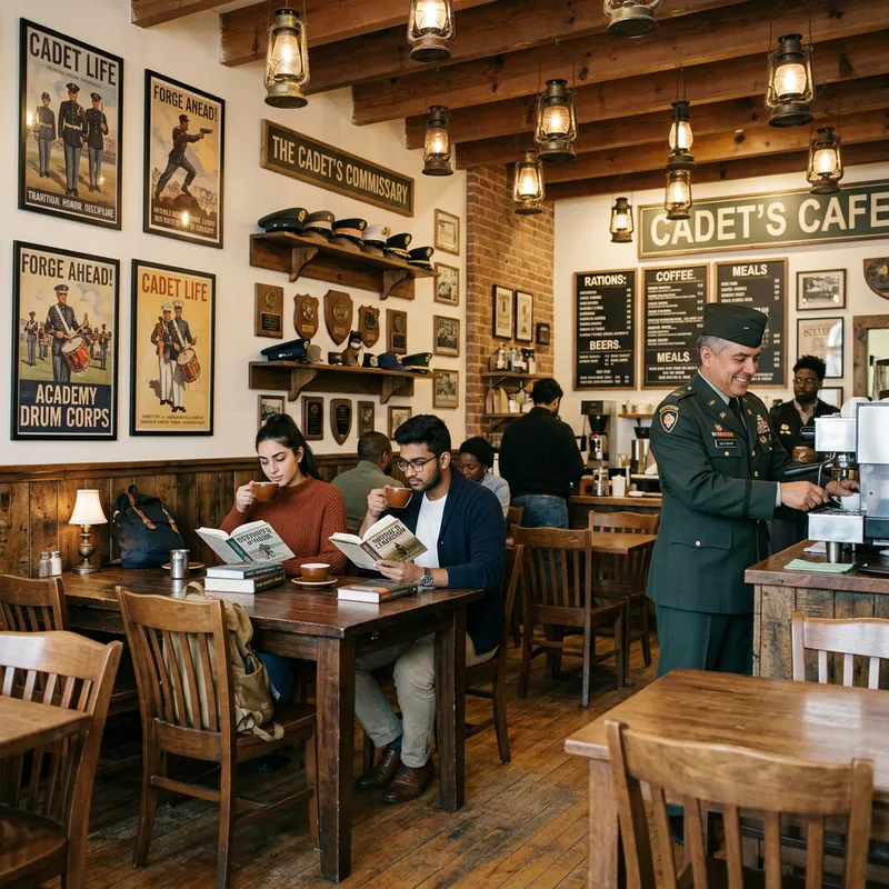 Themed Cafe with Military School Vibes | AI Art Generator | Easy-Peasy.AI