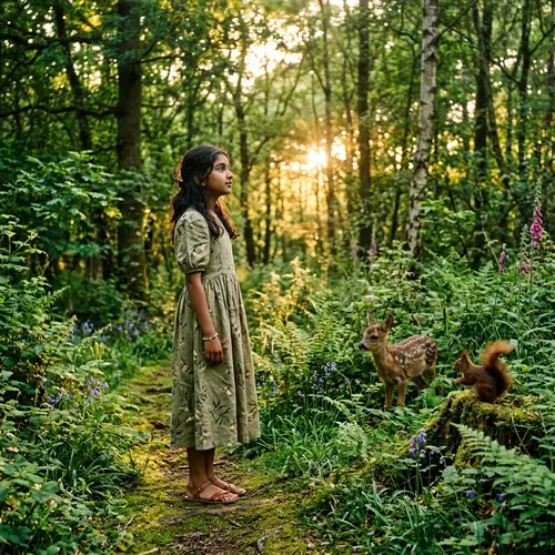 Modern South Asian Girl Amidst Nature | Fashion Harmony