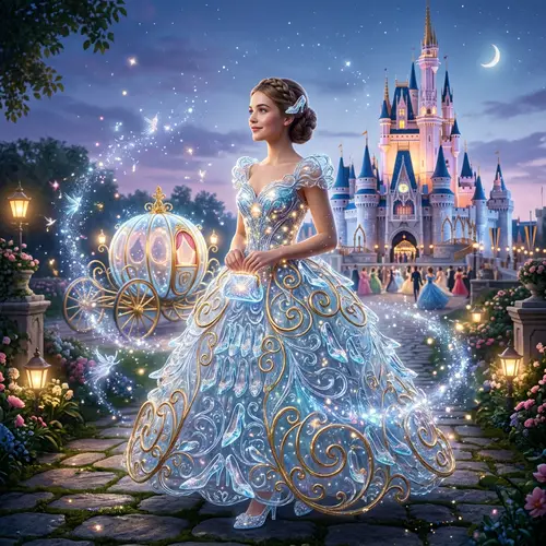 Enchanting Glass Slipper Ball Gown | Royal Ball Fantasy Dress