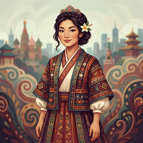 Woman of Russian, Japanese, and Filipino Heritage: Beauty in Diversity