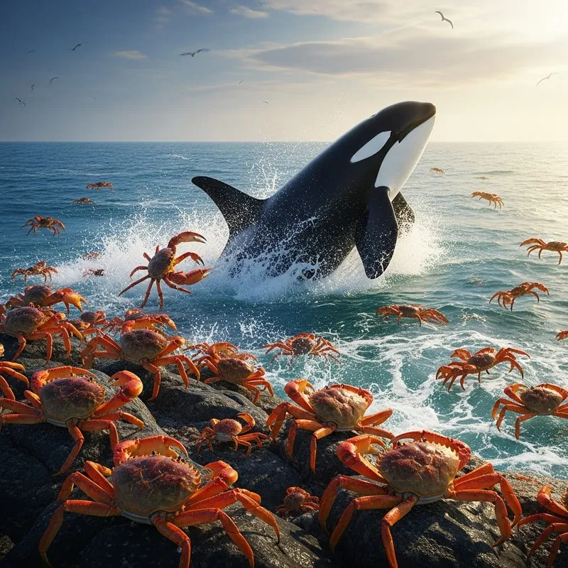 Crabs vs Orca: Epic Underwater Battle