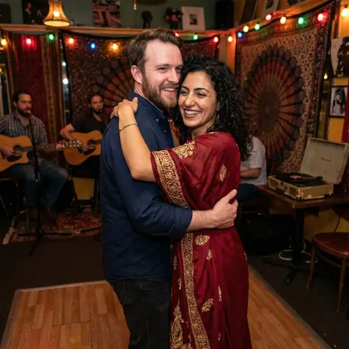 Passionate Dance of Love: Caucasian Man & Middle-Eastern Woman