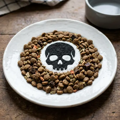 Canine Nutrition with Skull Symbol - Porcelain Dinner Plate