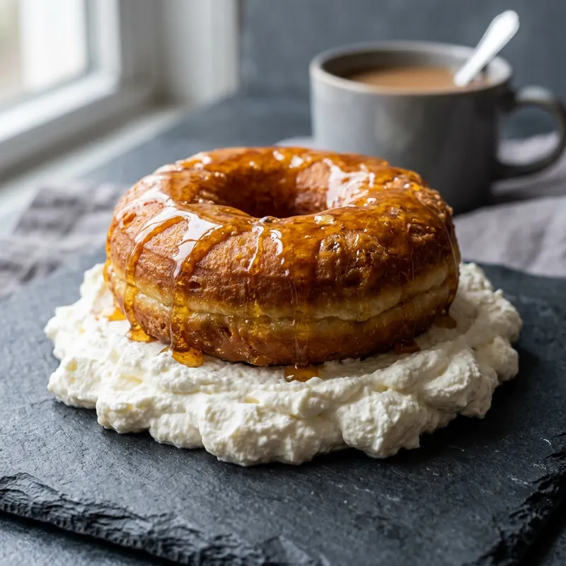Traditional Honey and Cream Donut Delight