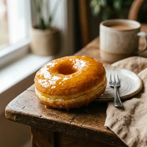 Golden Honey Glazed Doughnut for Sweet Delight