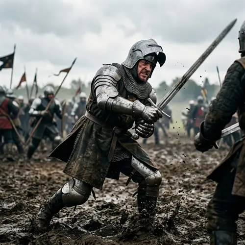 Soldier Attacking with Sword