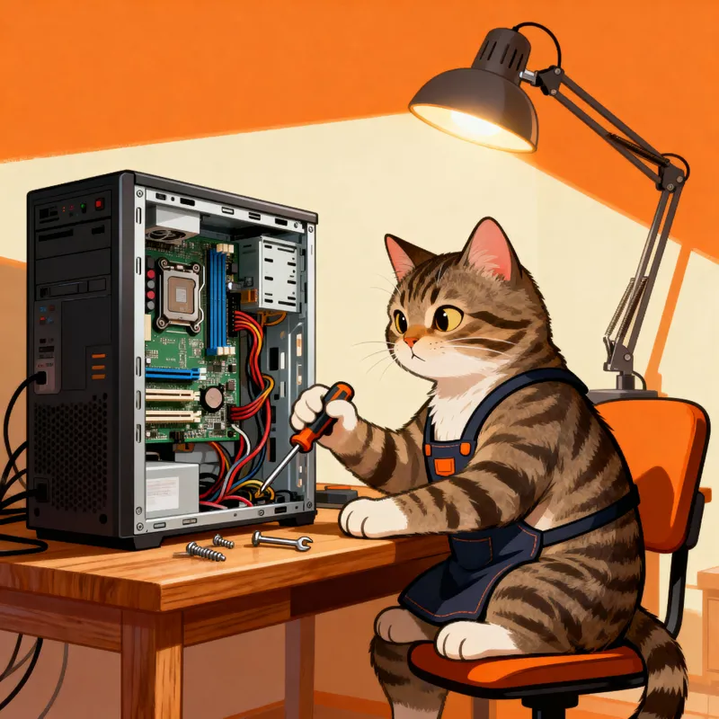 Cat Repairs PC: Feline Tech Support