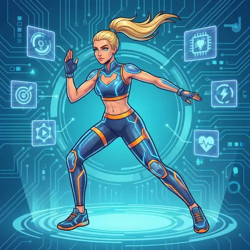 Hot Blonde Athletic Woman Avatar