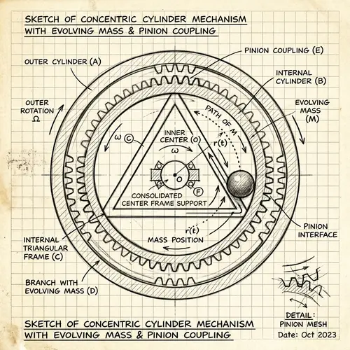 Sketch of Concentric Cylinder Mechanism