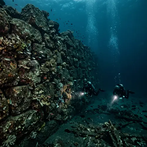 Wall of Stones in the Ocean