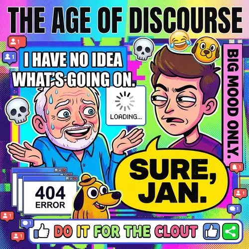 Internet Culture Illustration: Satirical & Playful Style