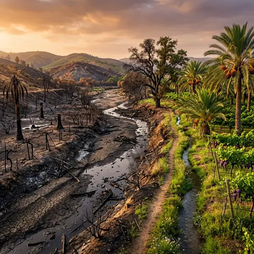 A Paradise of Palm Trees and Grapevines