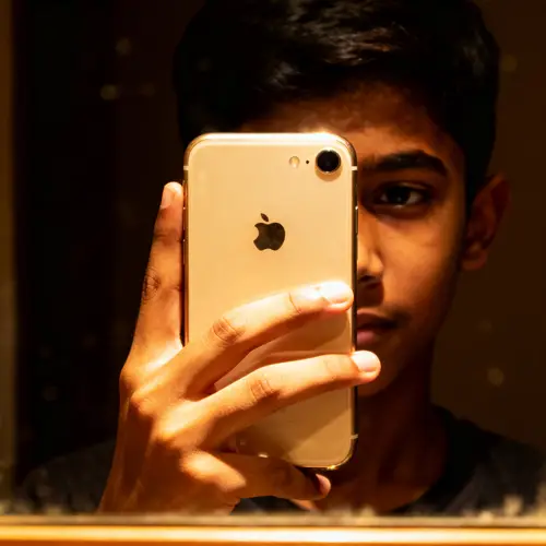 Anonymous iPhone Mirror Selfie by Teen Boy