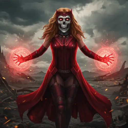 Scarlet Witch and Lady Death Fusion Art