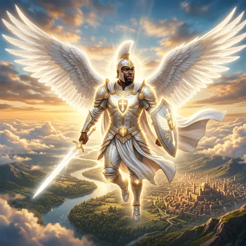 Black African Soldier Archangel: Symbol of Protection and Fortitude