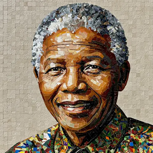 Nelson Mandela Mosaic Creation