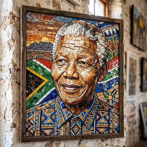 Nelson Mandela Mosaic Creation