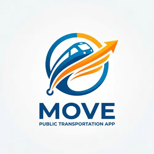 Sleek Public Transportation App Logo | Travel-Inspired Design