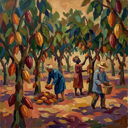 Intriguing Cocoa Plantation Artwork