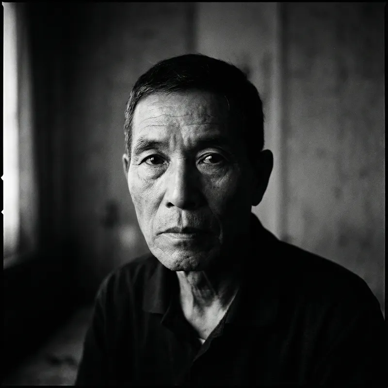 Dramatic High-Contrast Black and White Portrait Photography