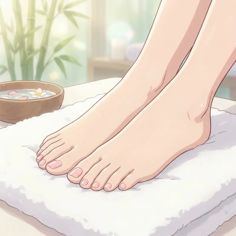 Stylish Anime Women's Pedicure for Self-Care