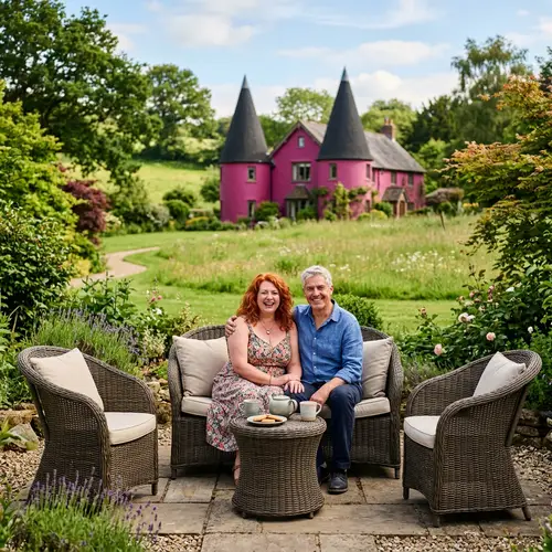 Fuchsia House with Cozy Garden Seating