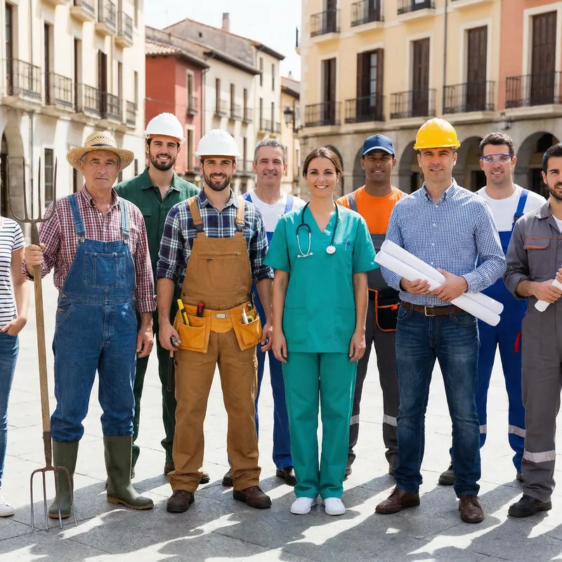 Diverse Laborers: Farmer, Doctor, Engineer & More