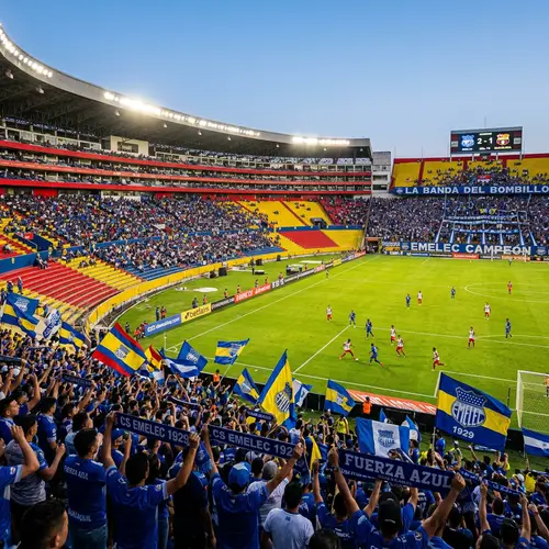 Lively Latin American Soccer Game at Vibrant Stadium