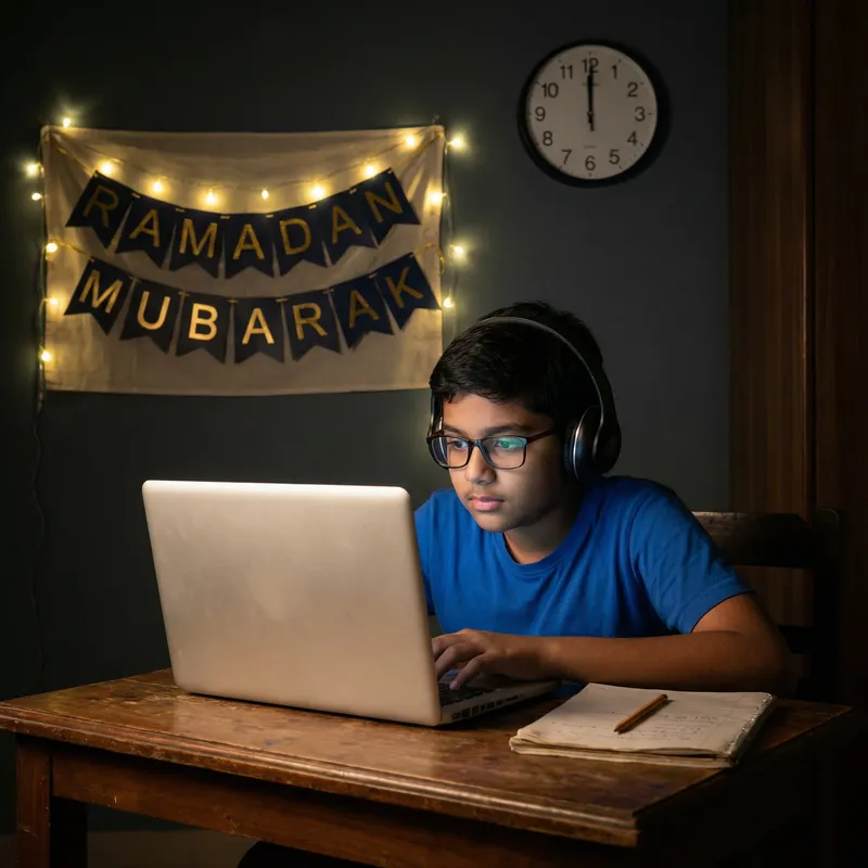 Late Night Study Session | Online Learning with Ramadan Theme