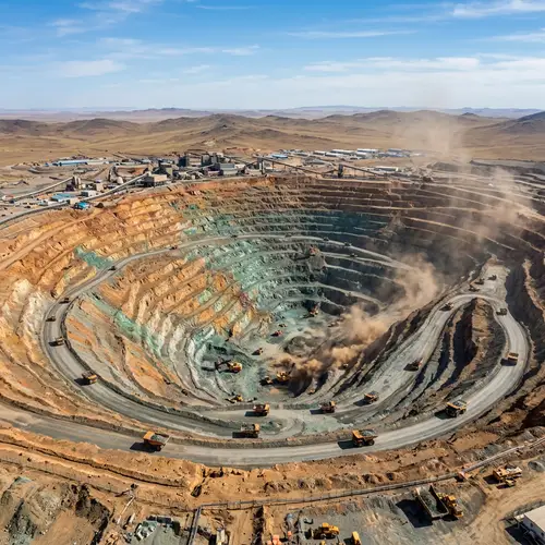 Oyu Tolgoi Copper Mine Landscape - Industrial Mongolian View