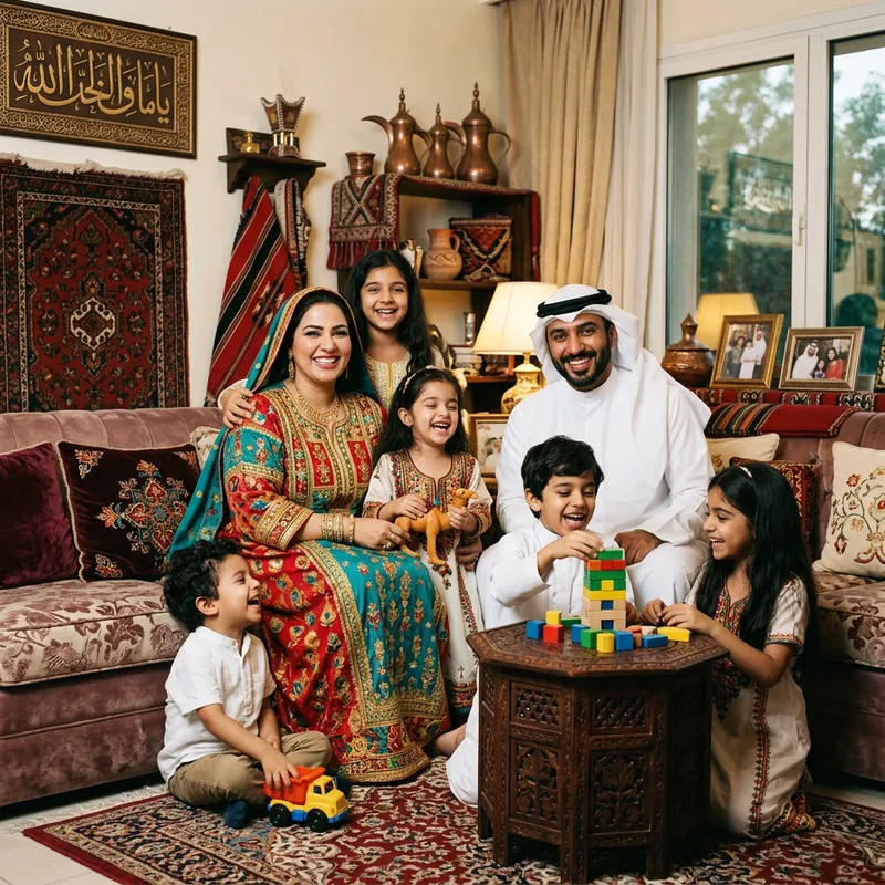 Traditional Kuwaiti and Dubai Family Portrait Traditional Kuwaiti and Dubai Family Portrait