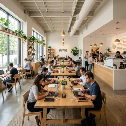 Modern Minimalist Co-Working Café | Productivity Hub