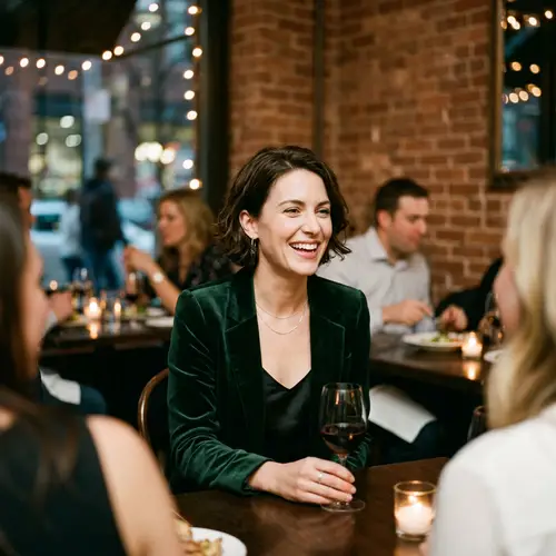 Enjoying a Saturday Night: Handsome Woman in Style